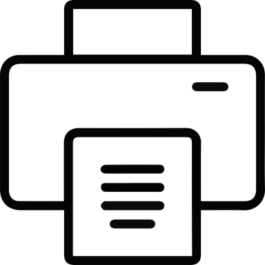 Bilgisayar yazıcı simgesi vektör görüntüsü