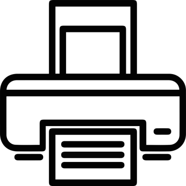 Bilgisayar yazıcı simgesi vektör görüntüsü