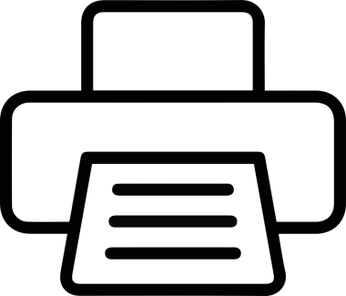 Bilgisayar yazıcı simgesi vektör görüntüsü