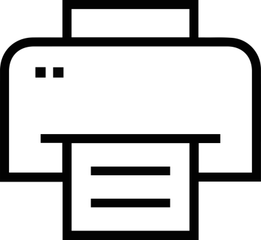 Bilgisayar yazıcı simgesi vektör görüntüsü