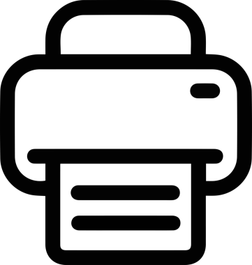 Bilgisayar yazıcı simgesi vektör görüntüsü