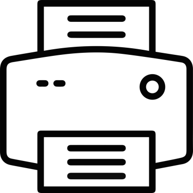 Bilgisayar yazıcı simgesi vektör görüntüsü