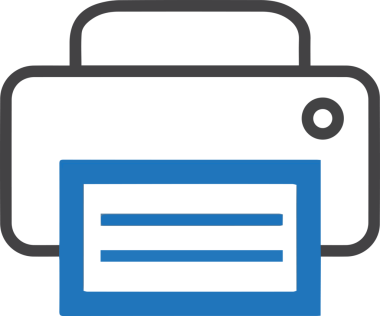 Bilgisayar yazıcı simgesi vektör görüntüsü