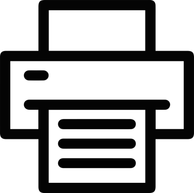 Bilgisayar yazıcı simgesi vektör görüntüsü