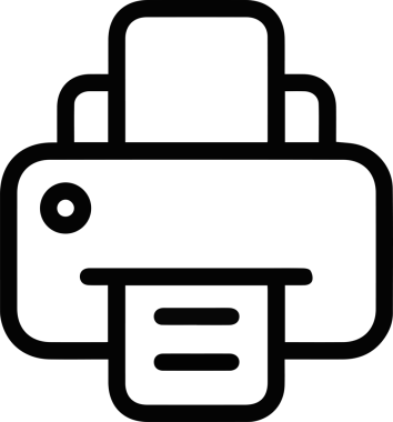 Bilgisayar yazıcı simgesi vektör görüntüsü