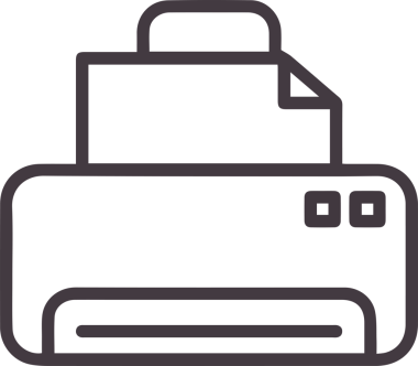 Bilgisayar yazıcı simgesi vektör görüntüsü