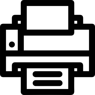 Bilgisayar yazıcı simgesi vektör görüntüsü