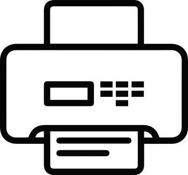 Bilgisayar yazıcı simgesi vektör görüntüsü