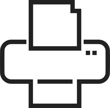 Bilgisayar yazıcı simgesi vektör görüntüsü