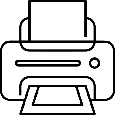 Bilgisayar yazıcı simgesi vektör görüntüsü