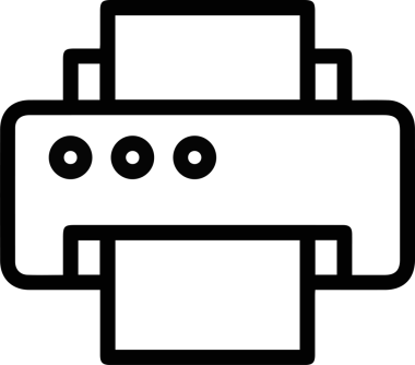 Bilgisayar yazıcı simgesi vektör görüntüsü