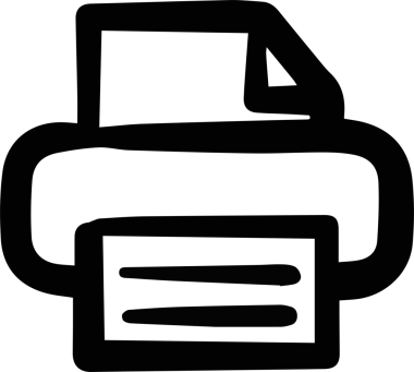 Bilgisayar yazıcı simgesi vektör görüntüsü