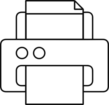 Bilgisayar yazıcı simgesi vektör görüntüsü