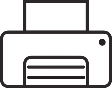 Bilgisayar yazıcı simgesi vektör görüntüsü