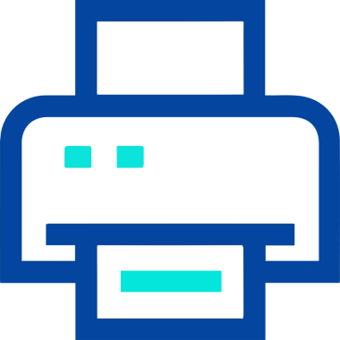 Bilgisayar yazıcı simgesi vektör görüntüsü