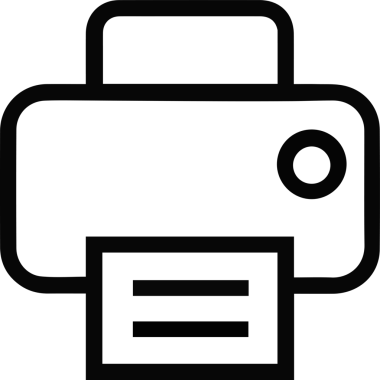 Bilgisayar yazıcı simgesi vektör görüntüsü