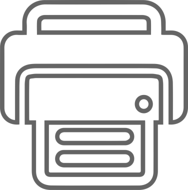 Bilgisayar yazıcı simgesi vektör görüntüsü