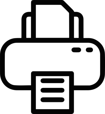 Bilgisayar yazıcı simgesi vektör görüntüsü