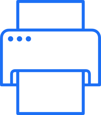 Bilgisayar yazıcı simgesi vektör görüntüsü