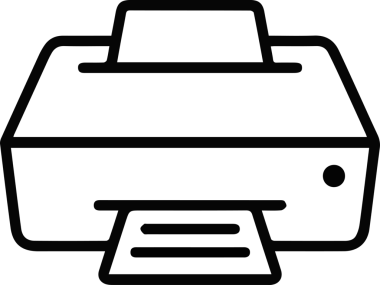 Bilgisayar yazıcı simgesi vektör görüntüsü