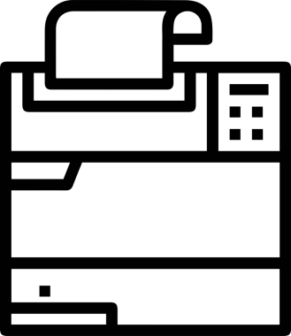 Bilgisayar yazıcı simgesi vektör görüntüsü