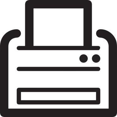 Bilgisayar yazıcı simgesi vektör görüntüsü