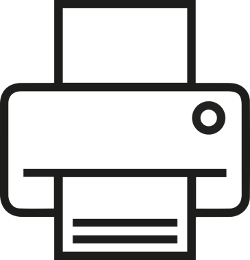 Bilgisayar yazıcı simgesi vektör görüntüsü