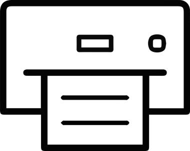 Bilgisayar yazıcı simgesi vektör görüntüsü