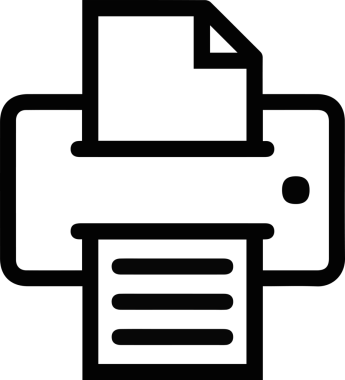 Bilgisayar yazıcı simgesi vektör görüntüsü