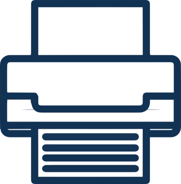 Bilgisayar yazıcı simgesi vektör görüntüsü