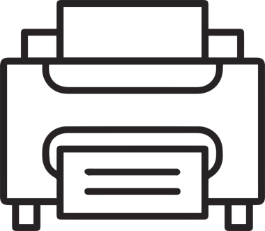 Bilgisayar yazıcı simgesi vektör görüntüsü