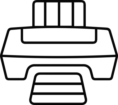 Bilgisayar yazıcı simgesi vektör görüntüsü