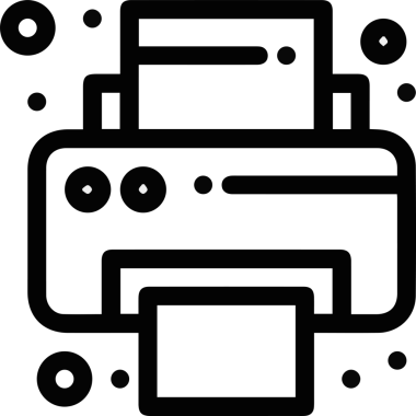 Bilgisayar yazıcı simgesi vektör görüntüsü