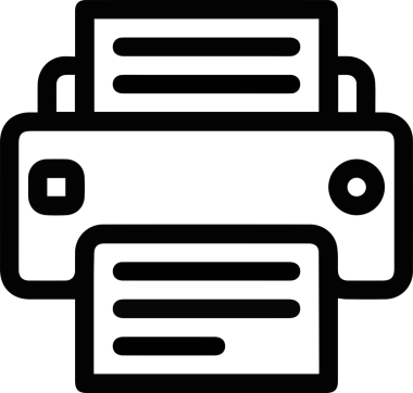 Bilgisayar yazıcı simgesi vektör görüntüsü