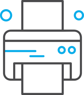 Bilgisayar yazıcı simgesi vektör görüntüsü