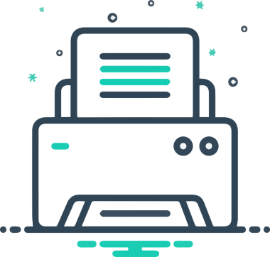 Bilgisayar yazıcı simgesi vektör görüntüsü