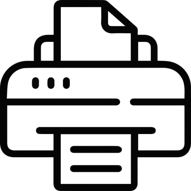 Bilgisayar yazıcı simgesi vektör görüntüsü