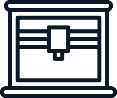 Bilgisayar yazıcı simgesi vektör görüntüsü