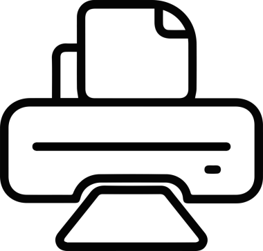 Bilgisayar yazıcı simgesi vektör görüntüsü