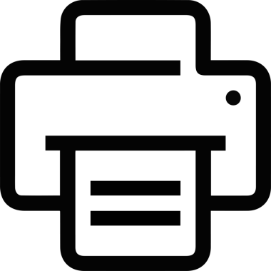 Bilgisayar yazıcı simgesi vektör görüntüsü