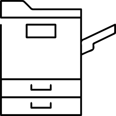 Bilgisayar yazıcı simgesi vektör görüntüsü