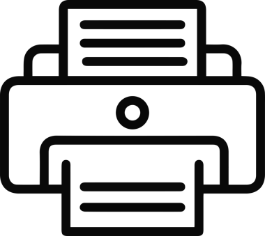 Bilgisayar yazıcı simgesi vektör görüntüsü