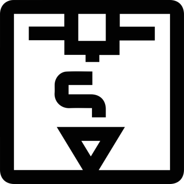 Bilgisayar yazıcı simgesi vektör görüntüsü