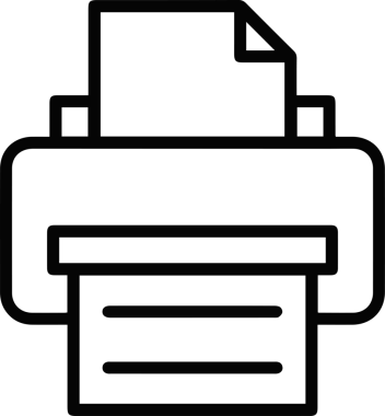 Bilgisayar yazıcı simgesi vektör görüntüsü