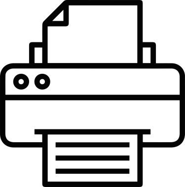 Bilgisayar yazıcı simgesi vektör görüntüsü