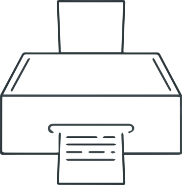 Bilgisayar yazıcı simgesi vektör görüntüsü