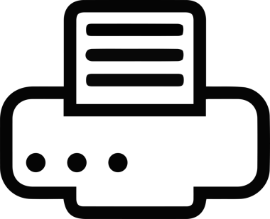 Bilgisayar yazıcı simgesi vektör görüntüsü