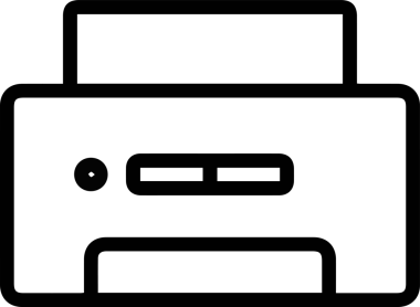 Bilgisayar yazıcı simgesi vektör görüntüsü