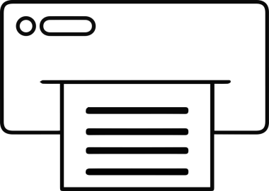 Bilgisayar yazıcı simgesi vektör görüntüsü