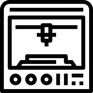 Bilgisayar yazıcı simgesi vektör görüntüsü